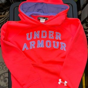 Under Armour. Youth. Hoodie. Orange.
